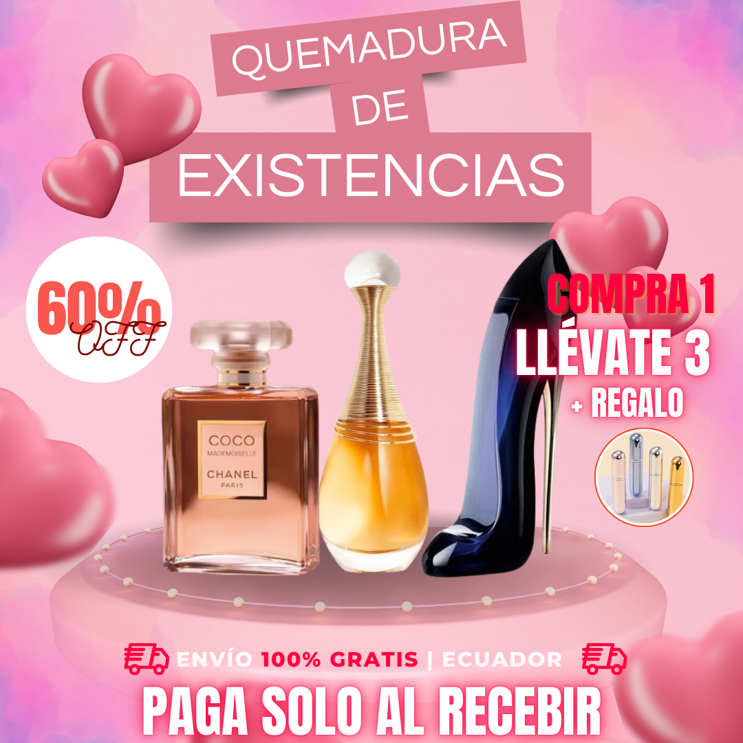 PROMOCIÓN COMPRA 1 Y LLEVE 3 + REGALO (GOOD GIRL+JADORE+COCO+PERFUMERO)